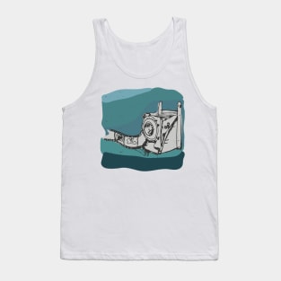 Old Camera Sketch Tank Top